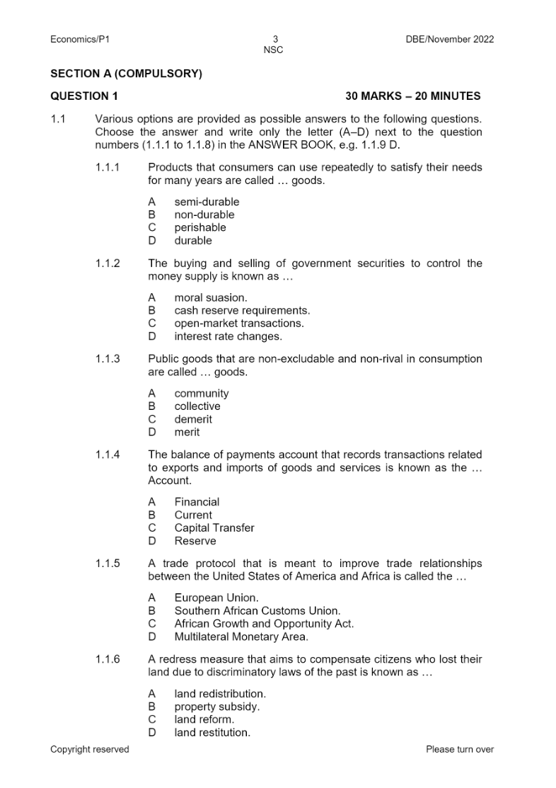 Economics Paper 1 page 3