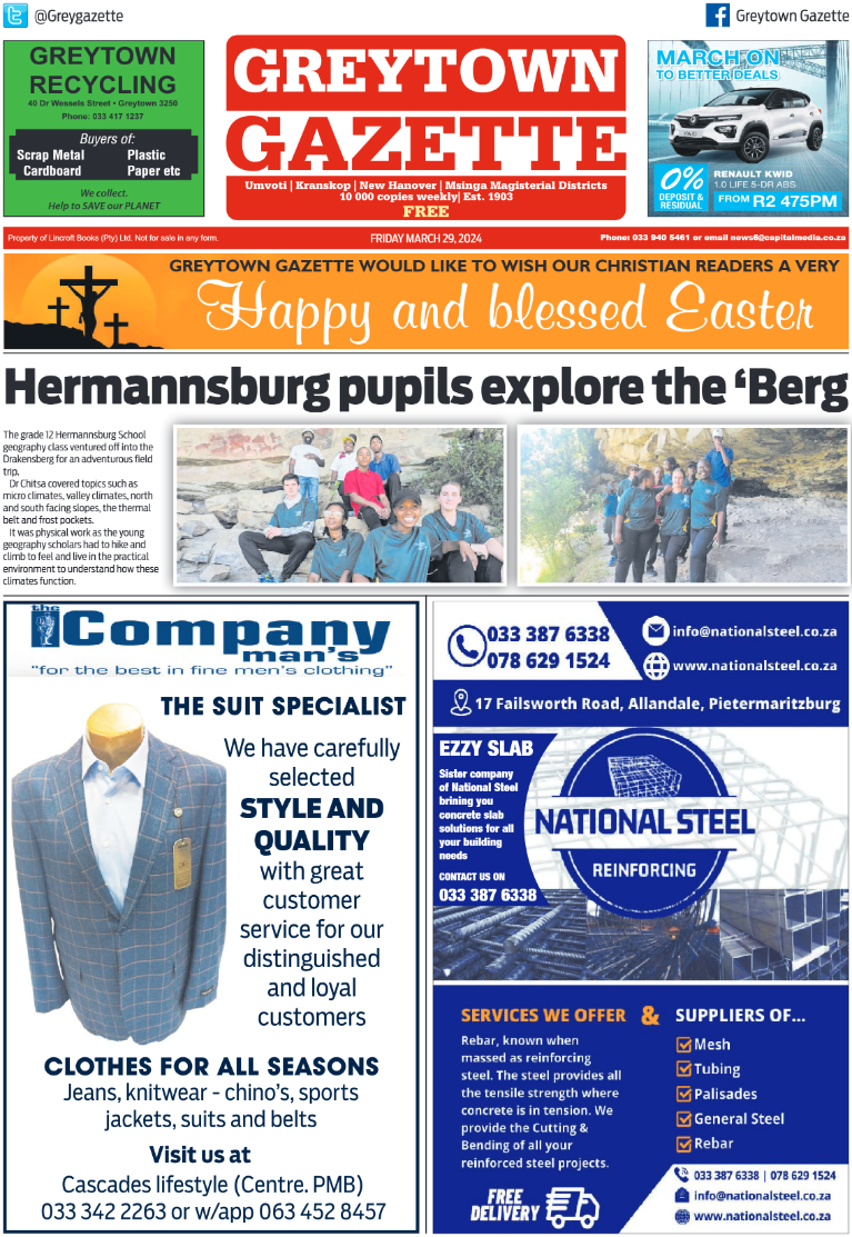 Greytown Gazette 290324 page 1