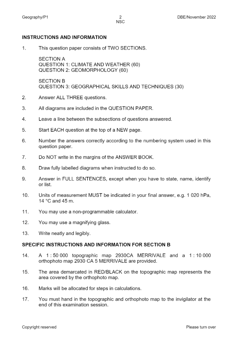 Geography Paper 1 page 2