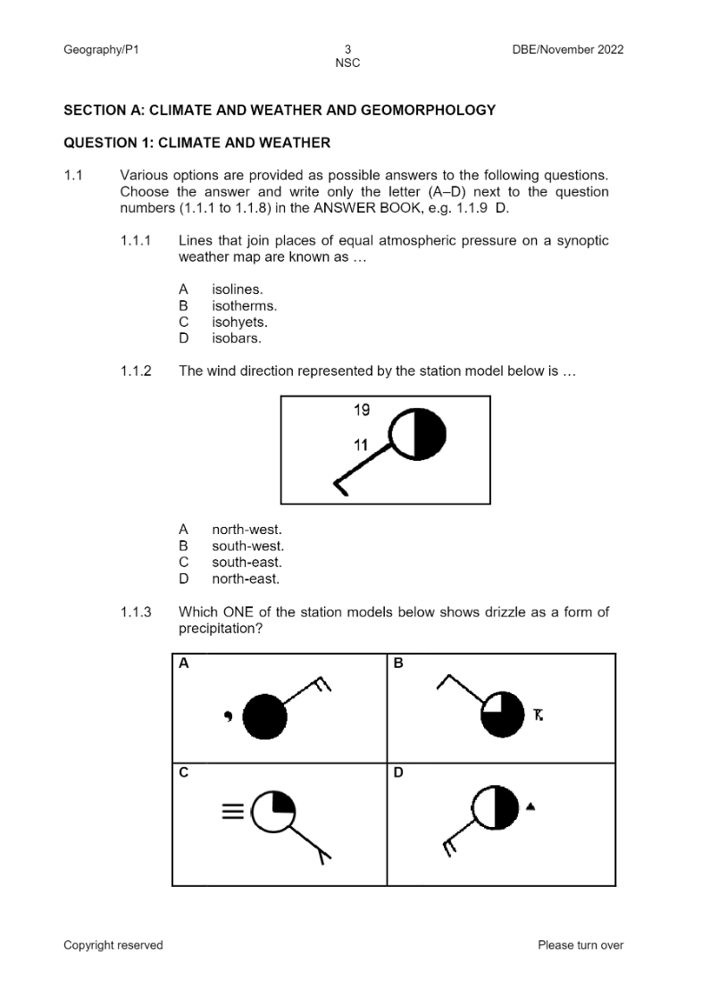 Geography Paper 1 page 3