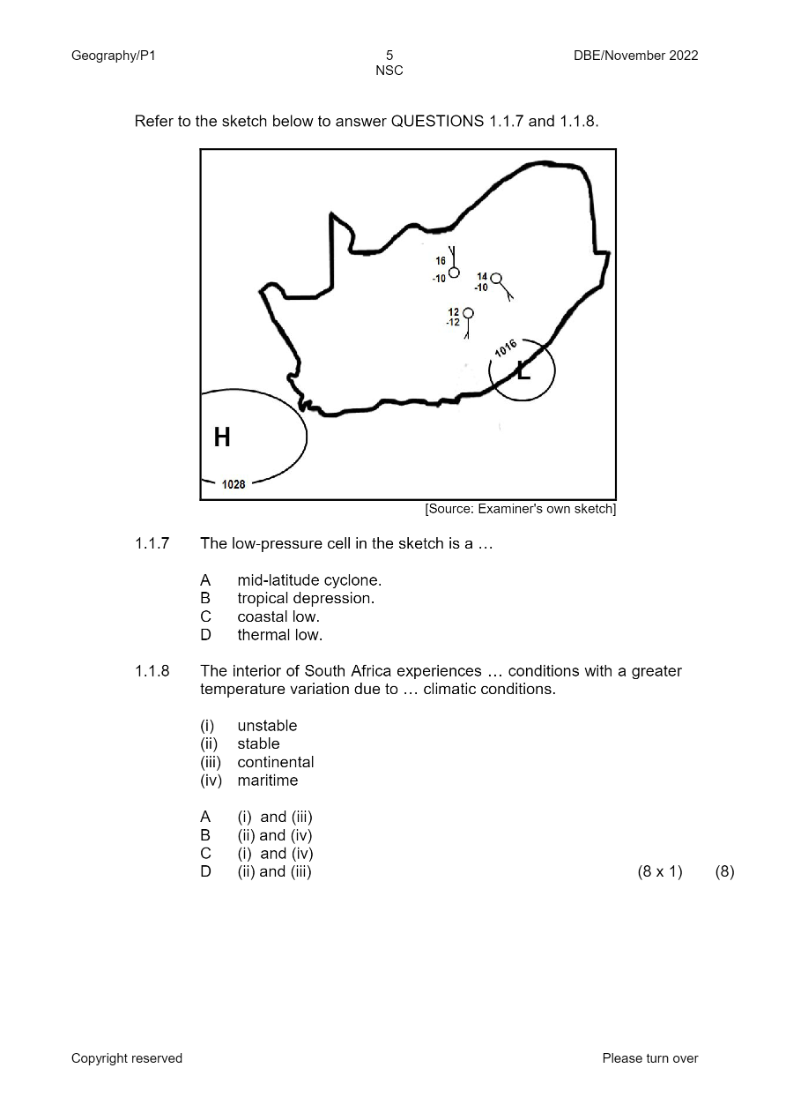 Geography Paper 1 page 5