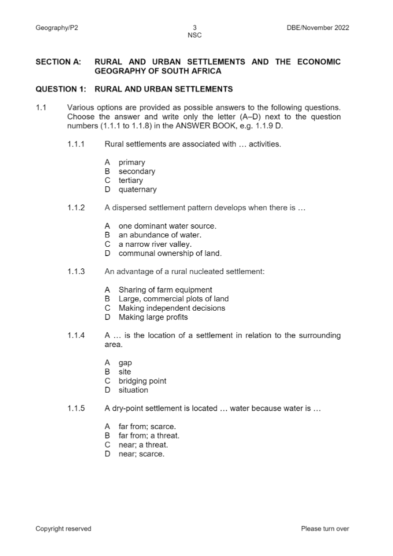 Geography Paper 2 page 3