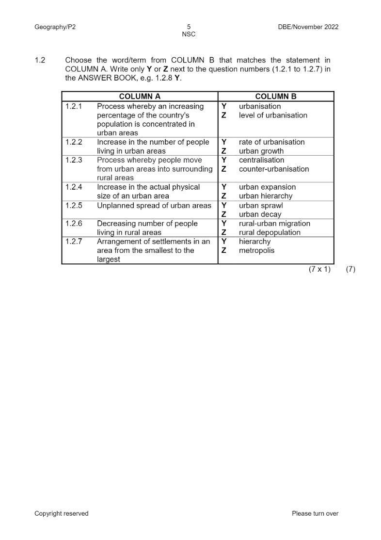 Geography Paper 2 page 5