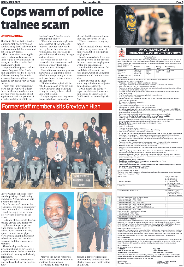 Greytown Gazette 011223 page 5