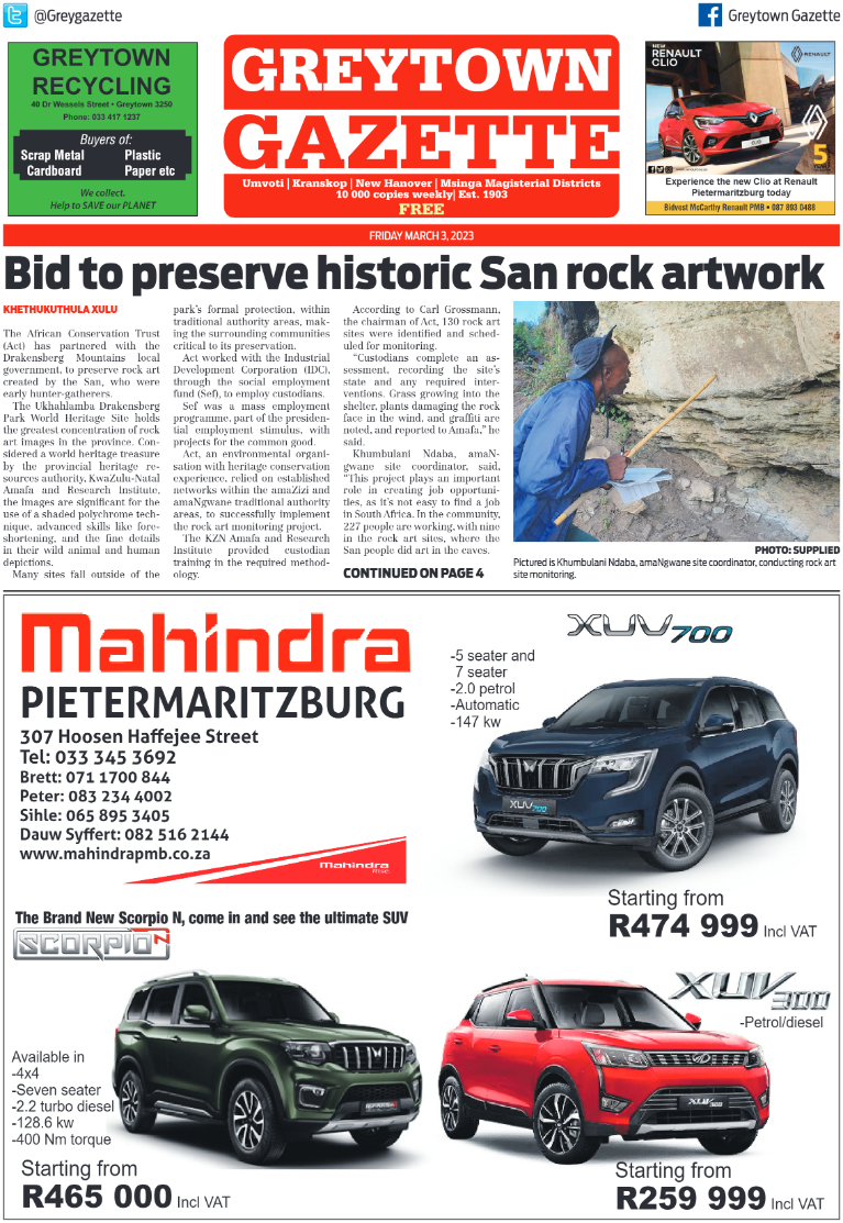 Greytown Gazette 030323 page 1