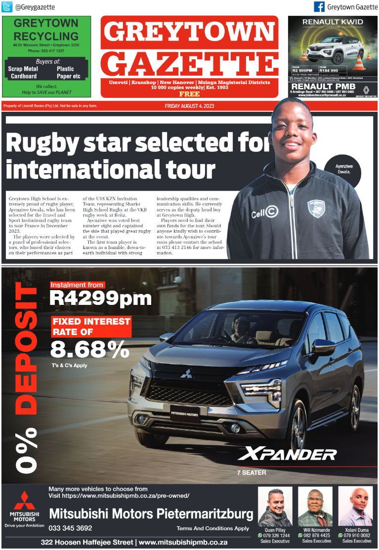 Greytown Gazette 040823 page 1