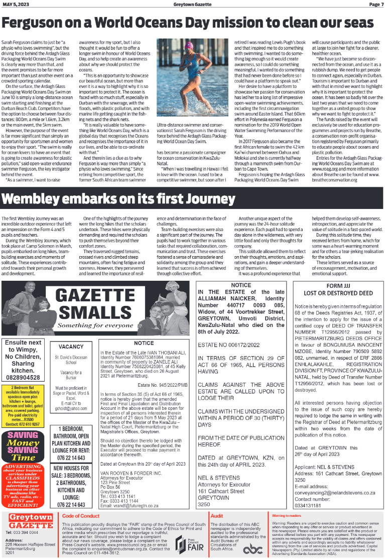 Greytown Gazette 050523 page 7