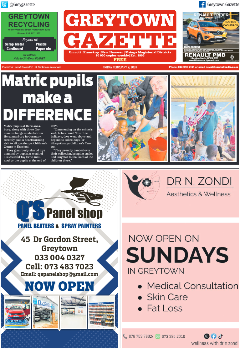 Greytown Gazette 090224 page 1