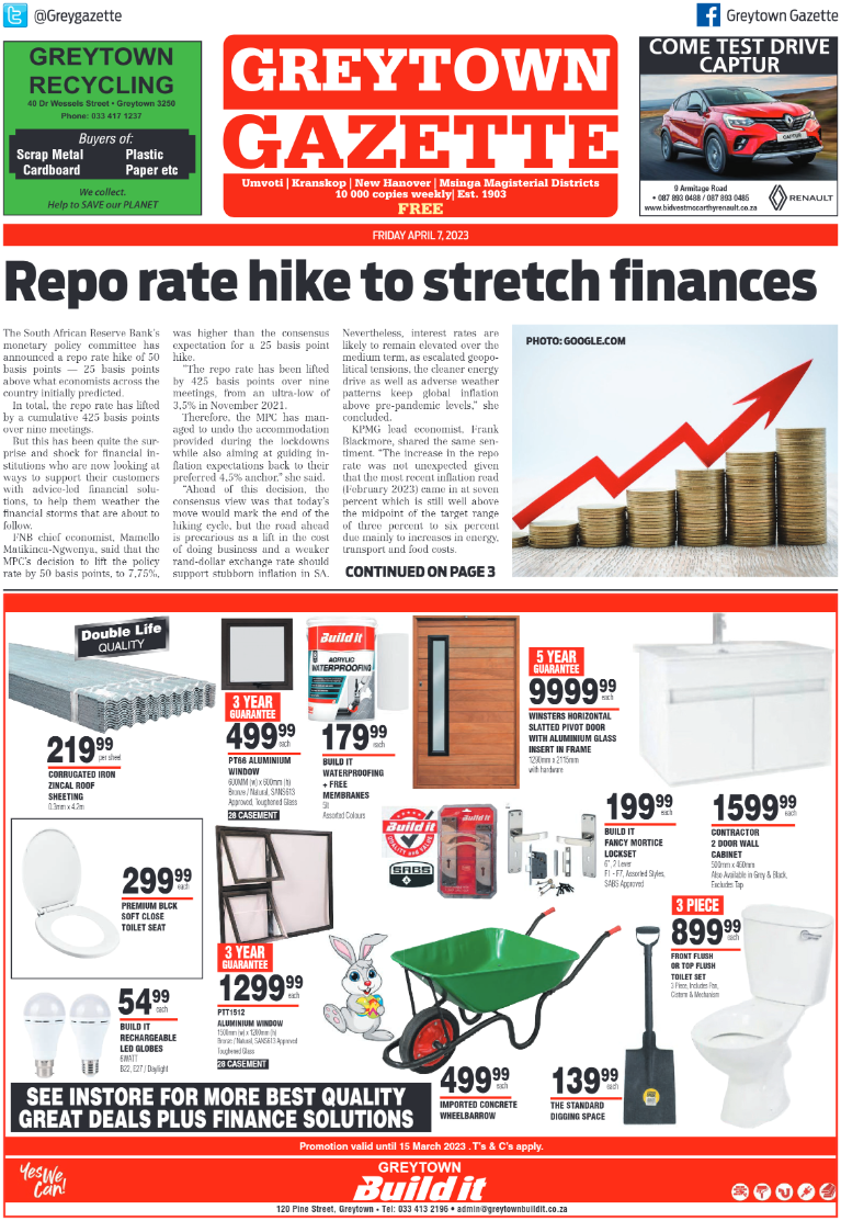 Greytown Gazette 070423 page 1
