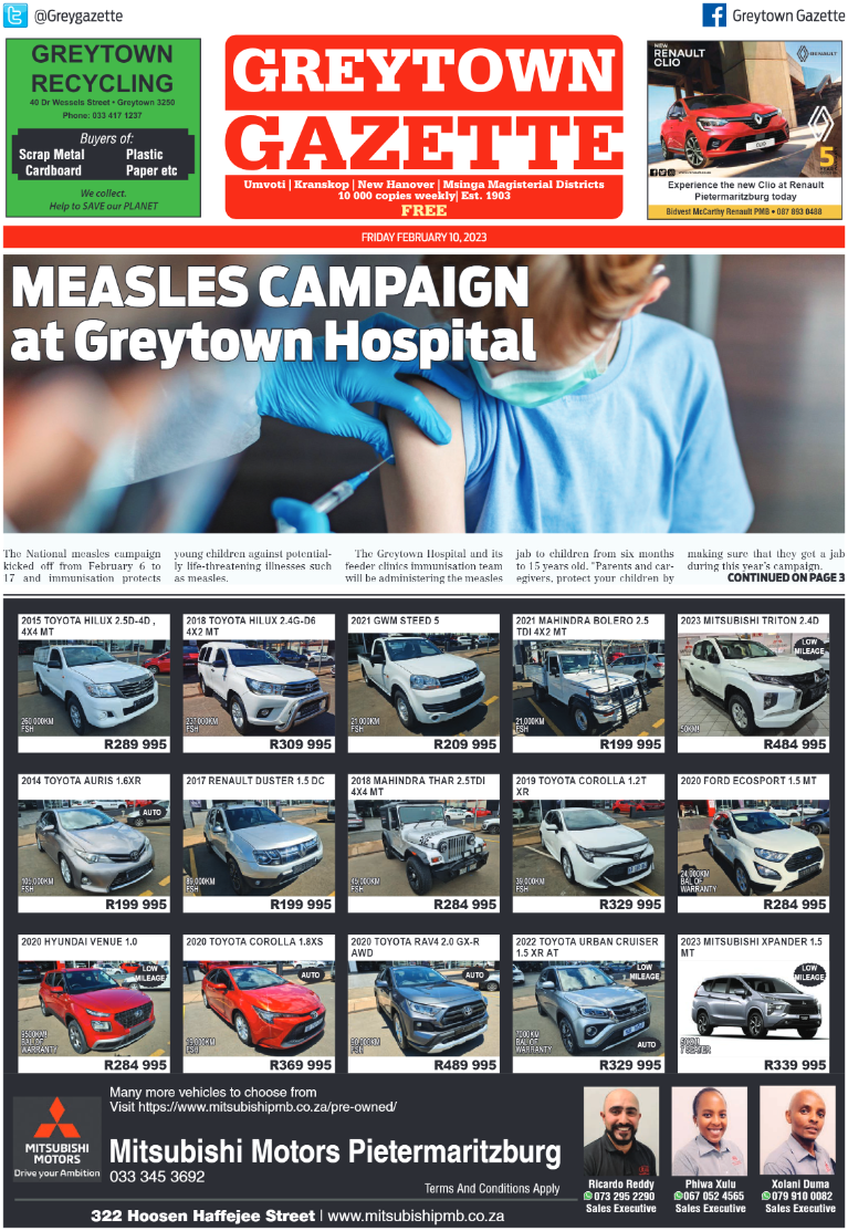 Greytown Gazette 100223 page 1