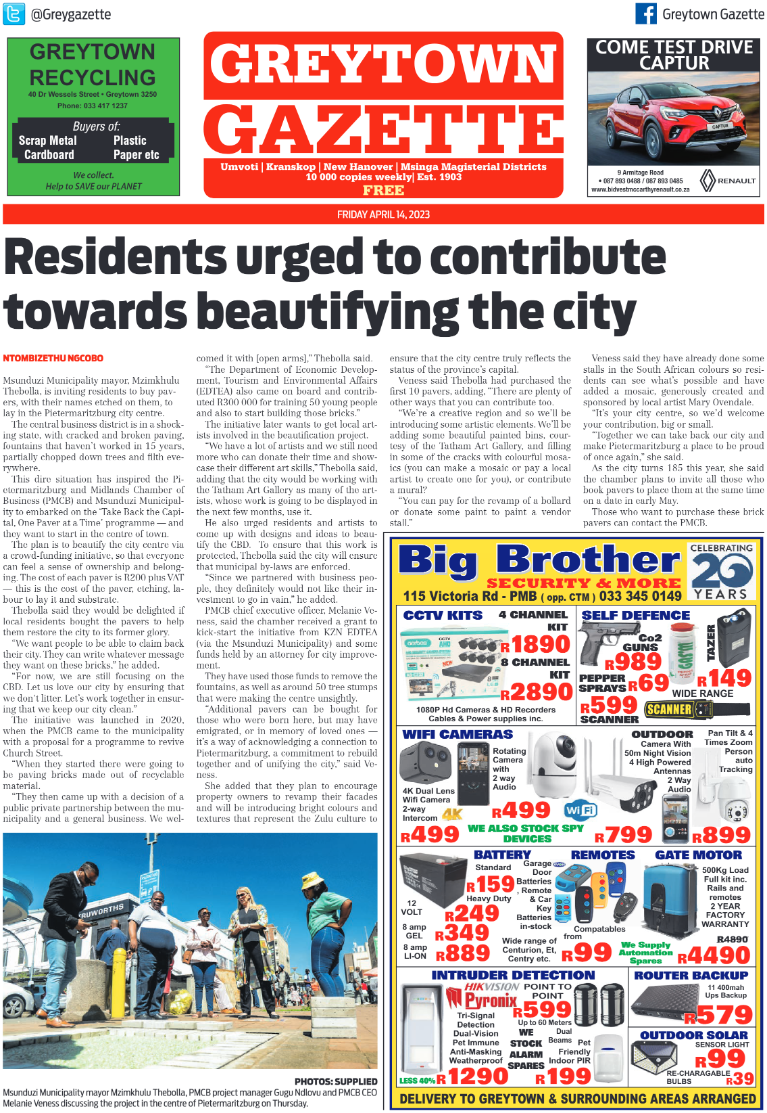 Greytown Gazette 140423 page 1