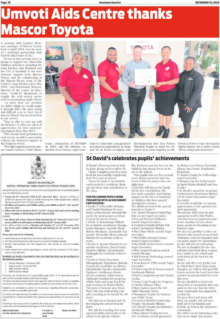 Greytown Gazette 151223 page 10