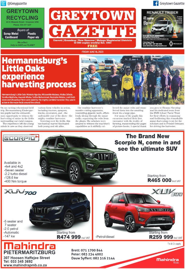 Greytown Gazette 160623 page 1