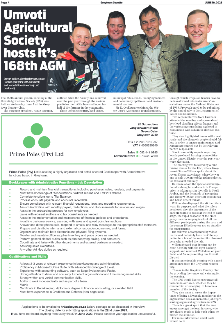 Greytown Gazette 160623 page 4