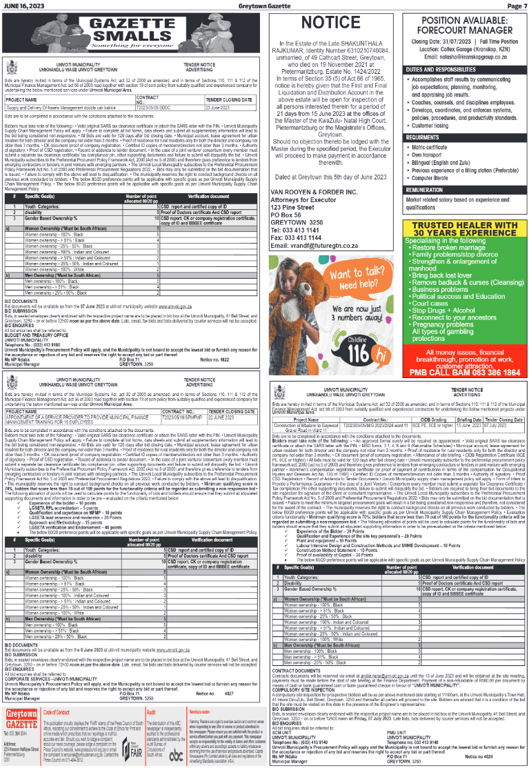 Greytown Gazette 160623 page 7