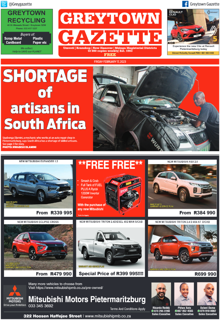 Greytown Gazette 170223 page 1