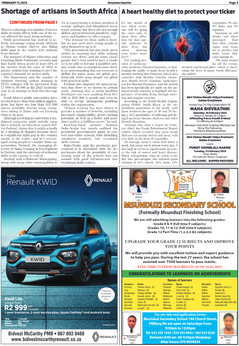 Greytown Gazette 170223 page 3