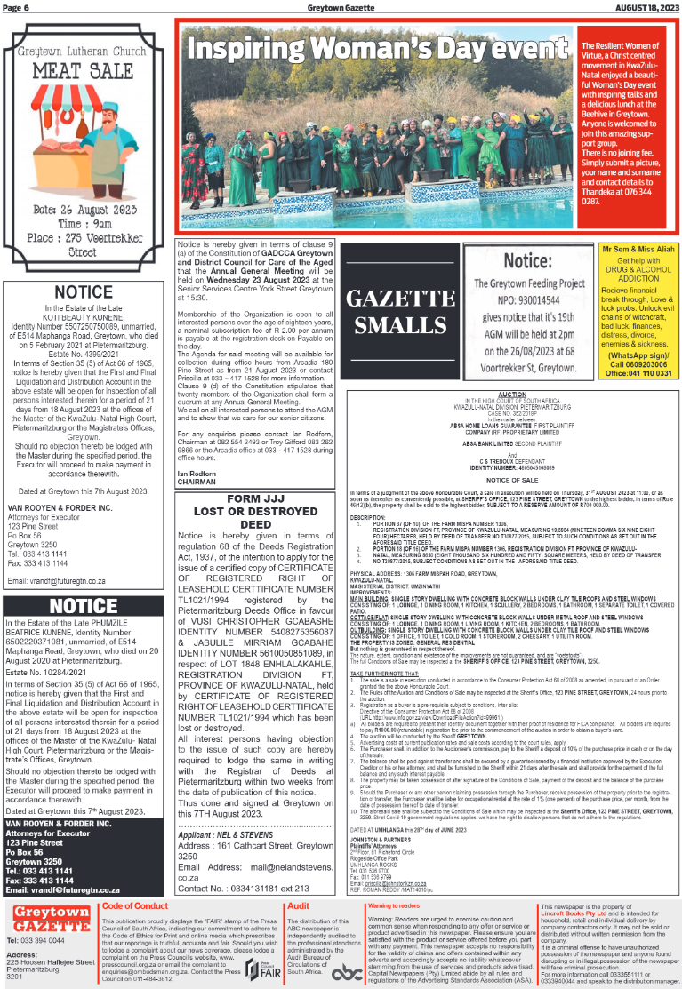 Greytown Gazette 180823 page 5