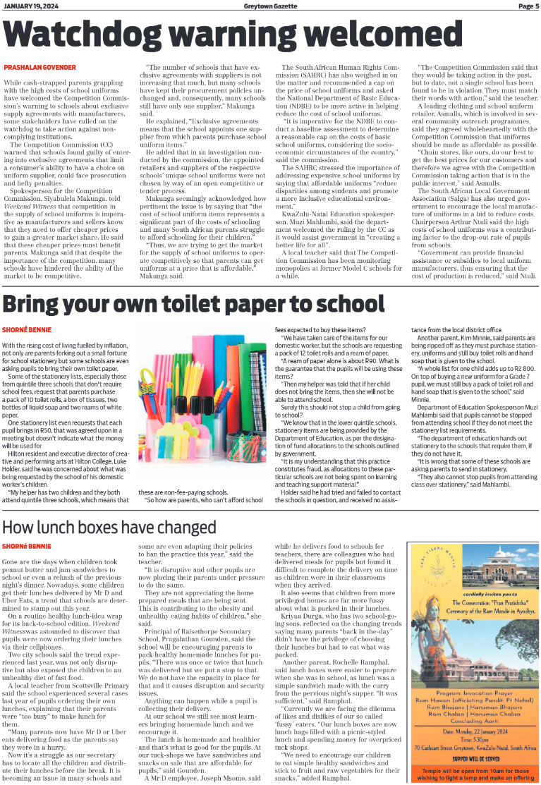 Greytown Gazette 190124 page 5