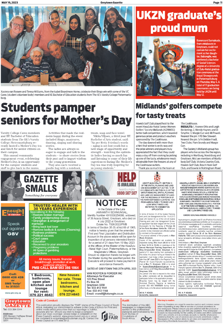 Greytown Gazette 190523 page 11