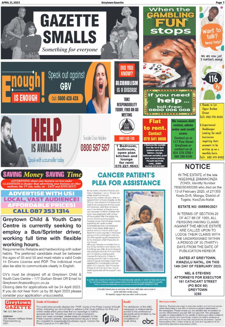 Greytown Gazette 210423 page 7