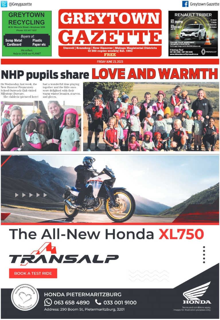 Greytown Gazette 230623 page 1