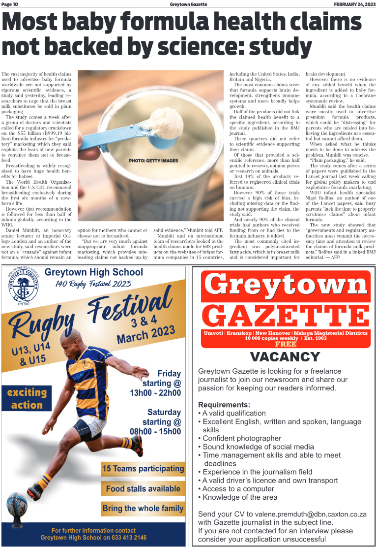 Greytown Gazette 240223 page 10