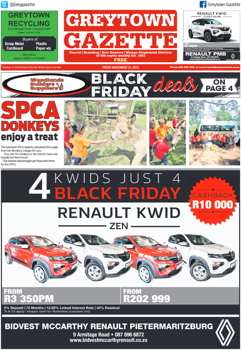 Greytown Gazette 241123 page 1