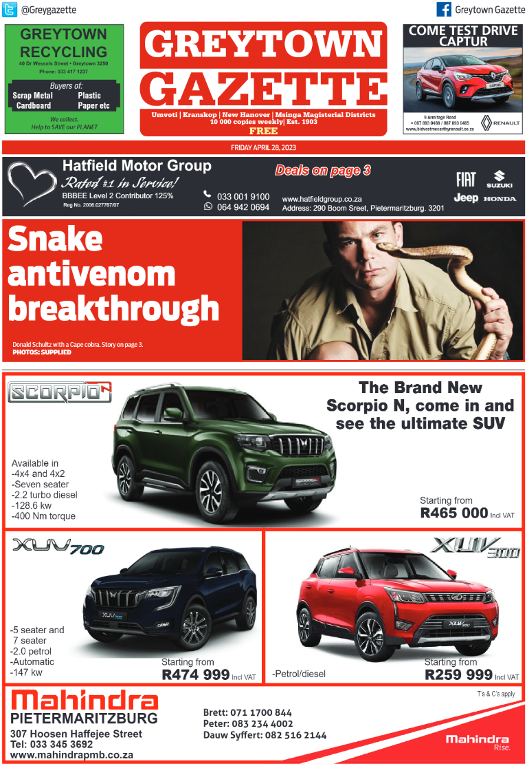 Greytown Gazette 280423 page 1