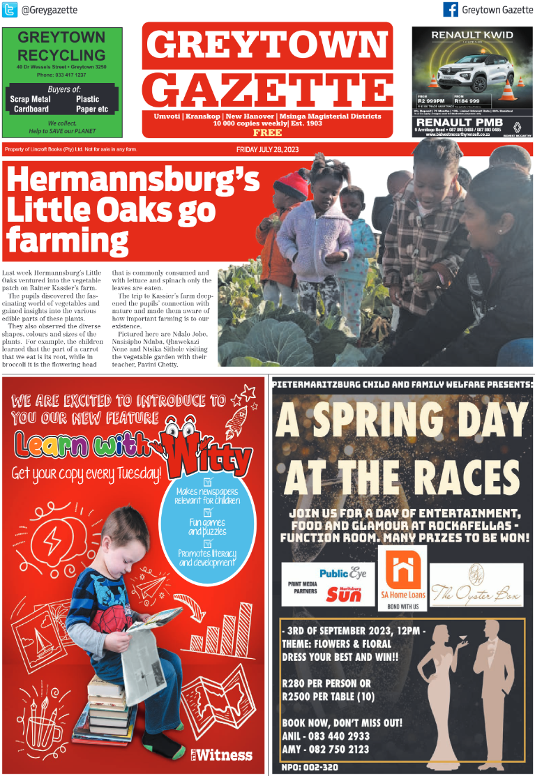 Greytown Gazette 280723 page 1