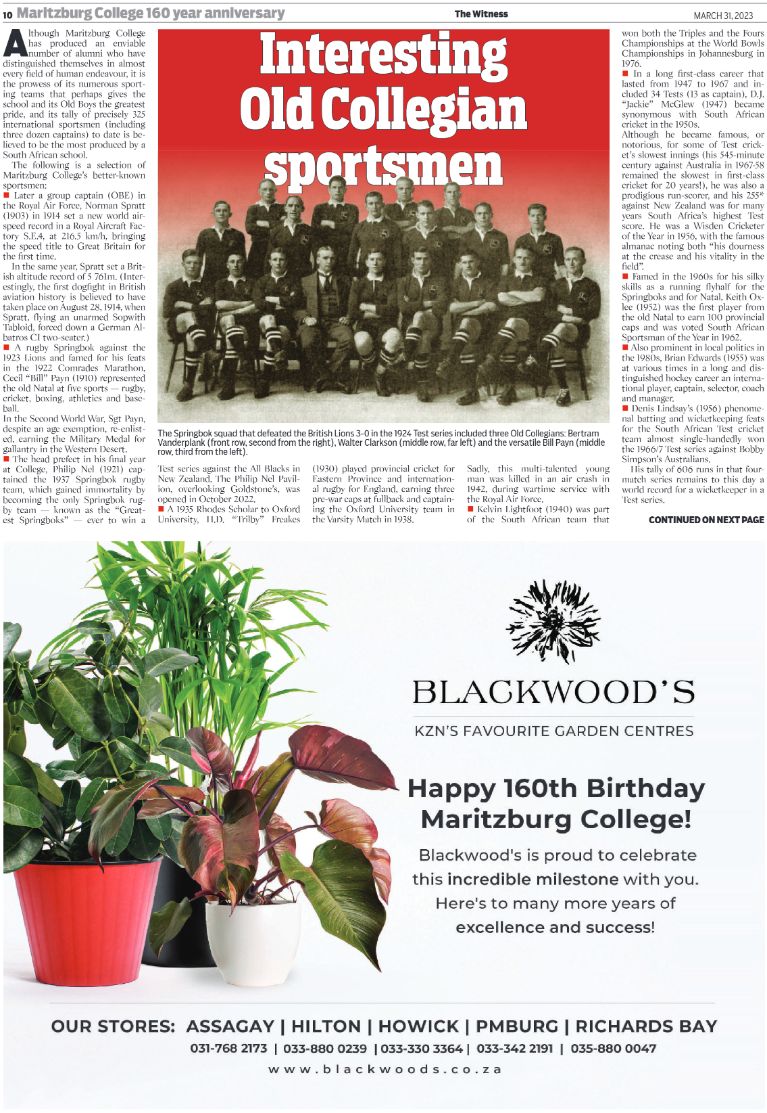 Maritzburg College Supplement 2023 page 10