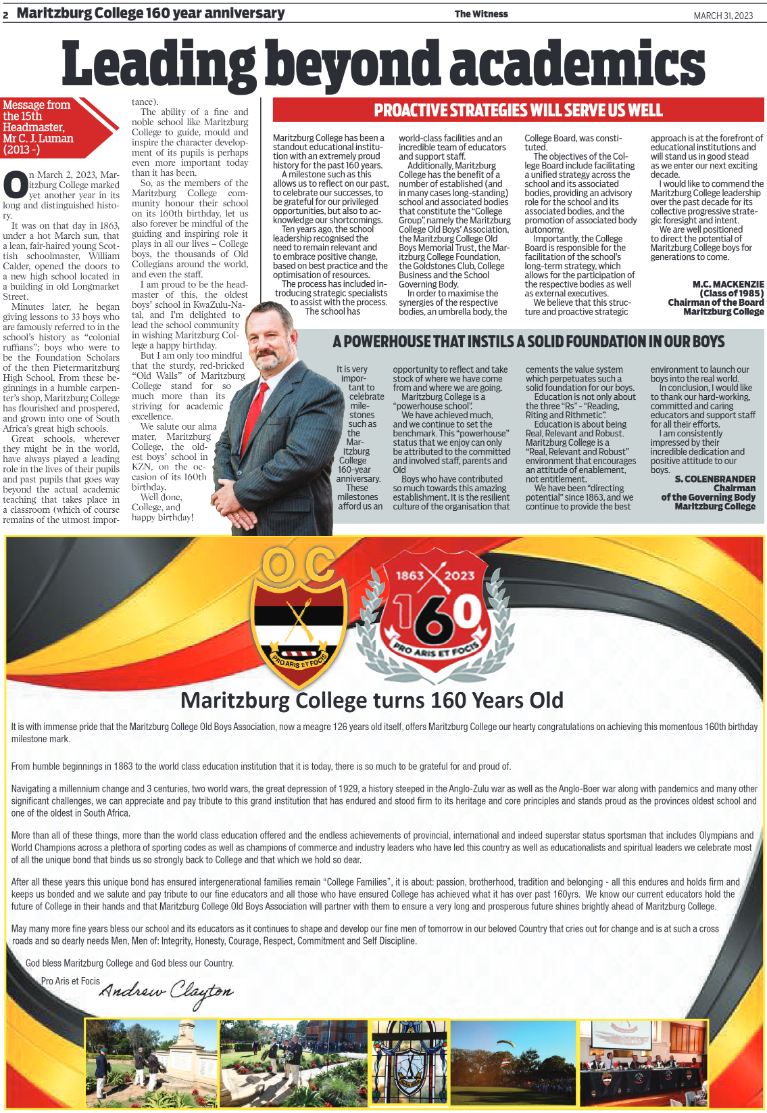 Maritzburg College Supplement 2023 page 2