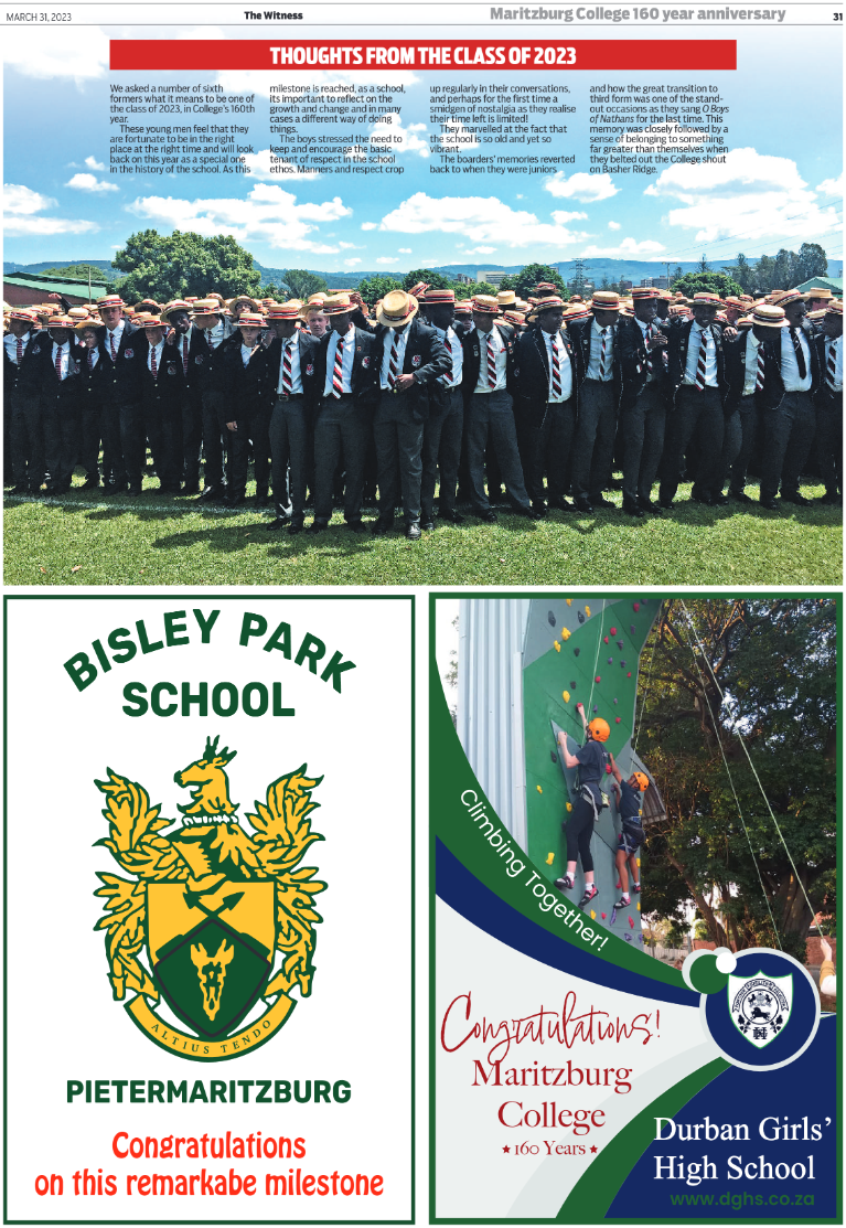 Maritzburg College Supplement 2023 page 30