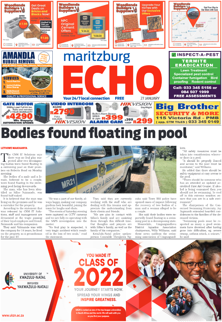 Maritzburg Echo 270123 page 1