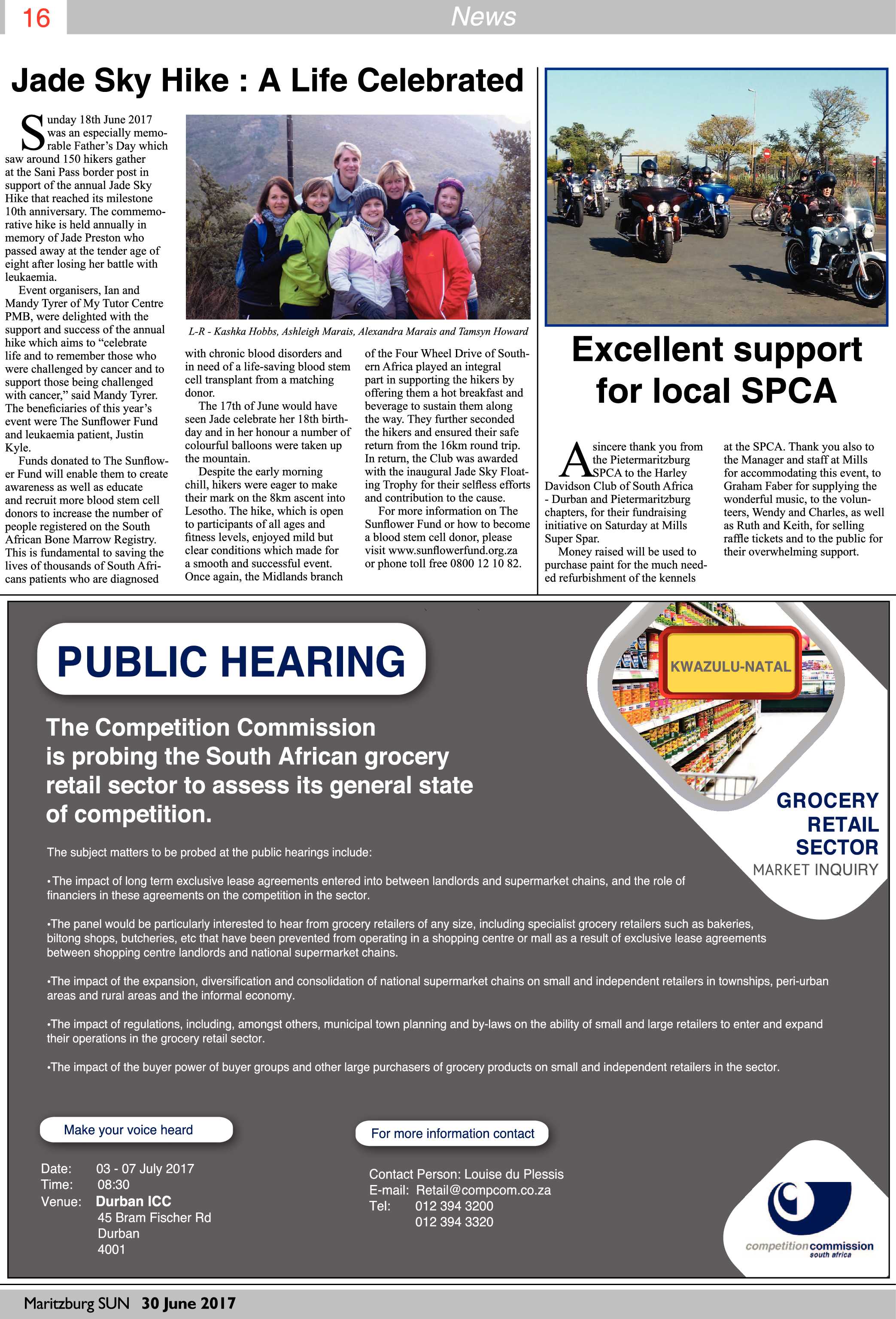 Maritzburg Sun 30-06-2017 page 16