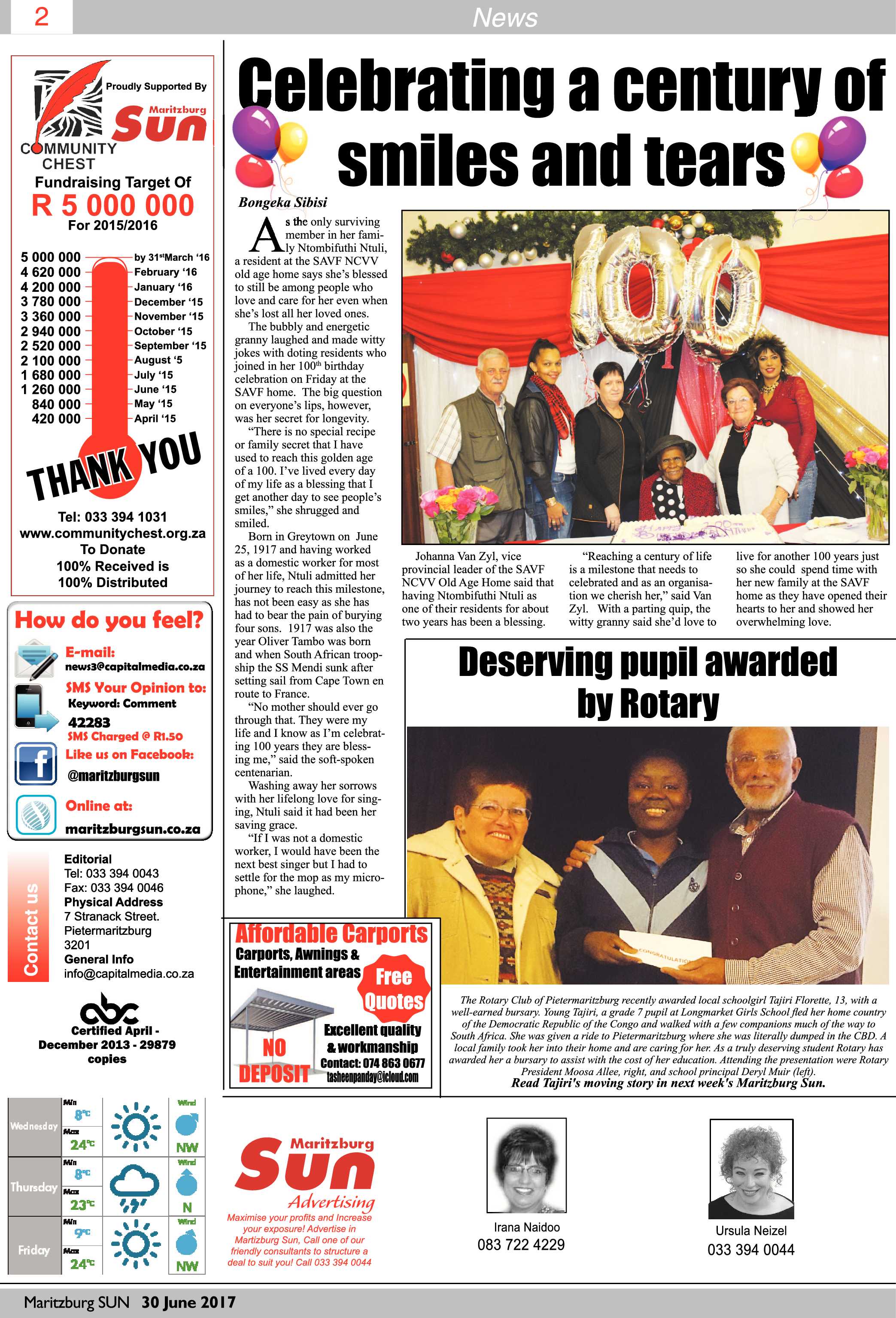 Maritzburg Sun 30-06-2017 page 2