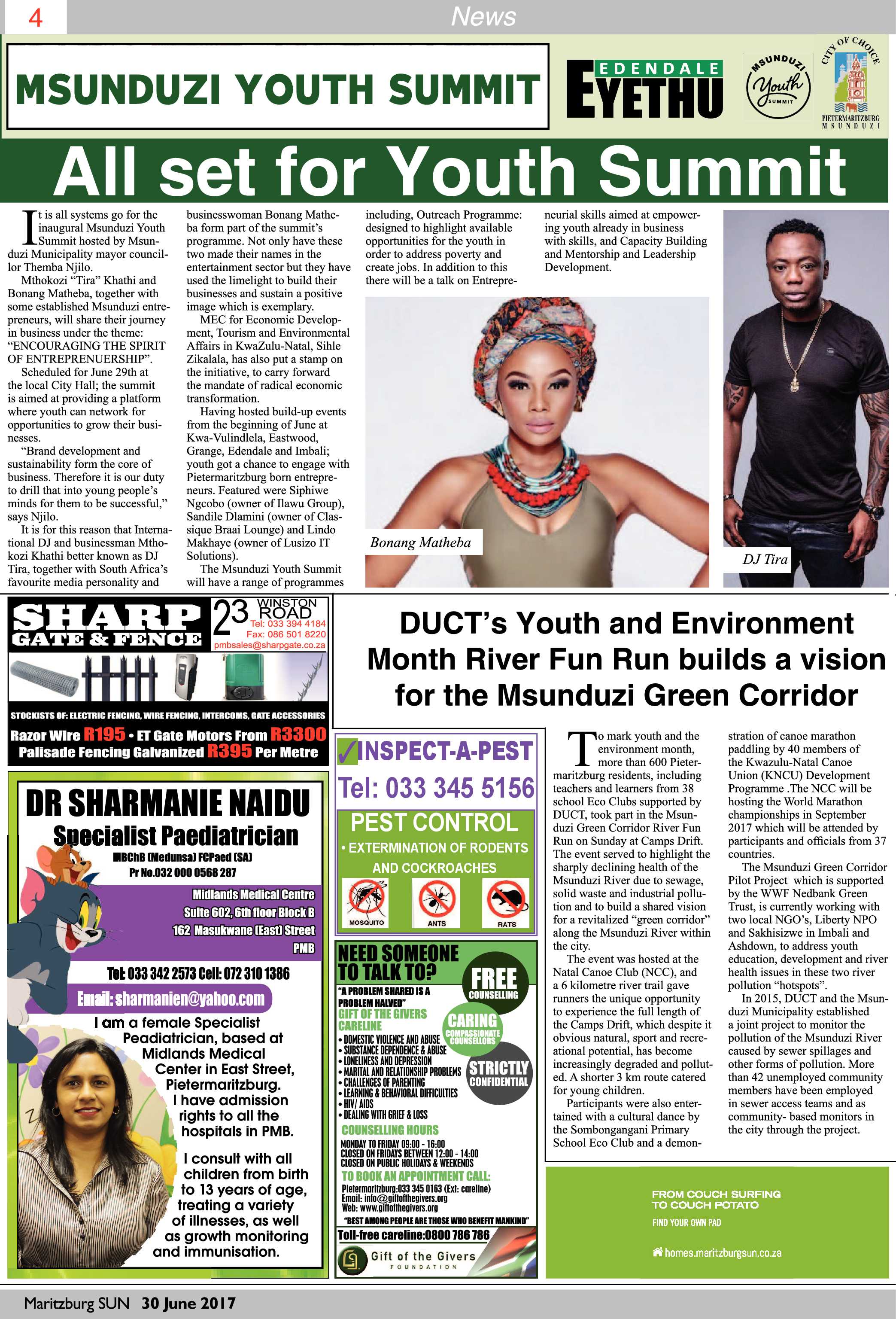 Maritzburg Sun 30-06-2017 page 4