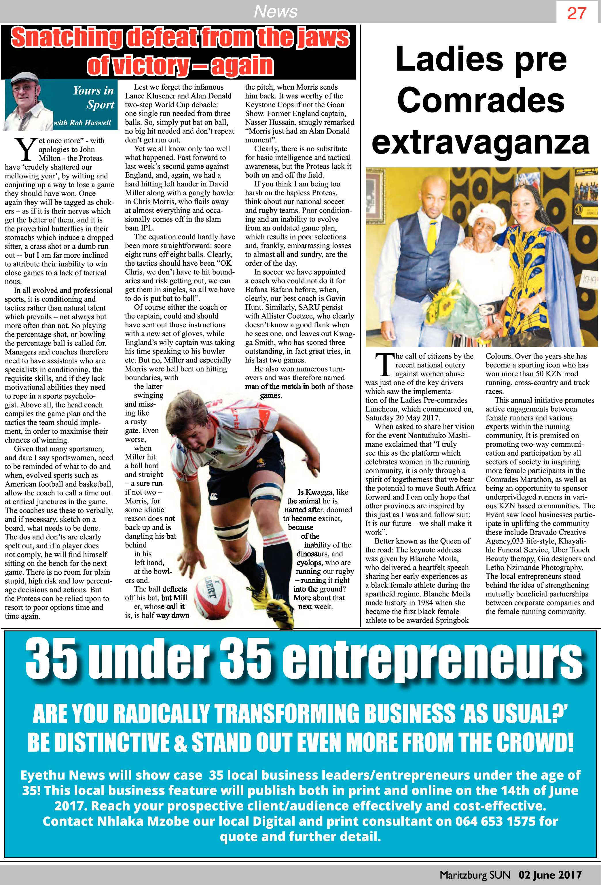 Maritzburg Sun 02-06-2017 page 27