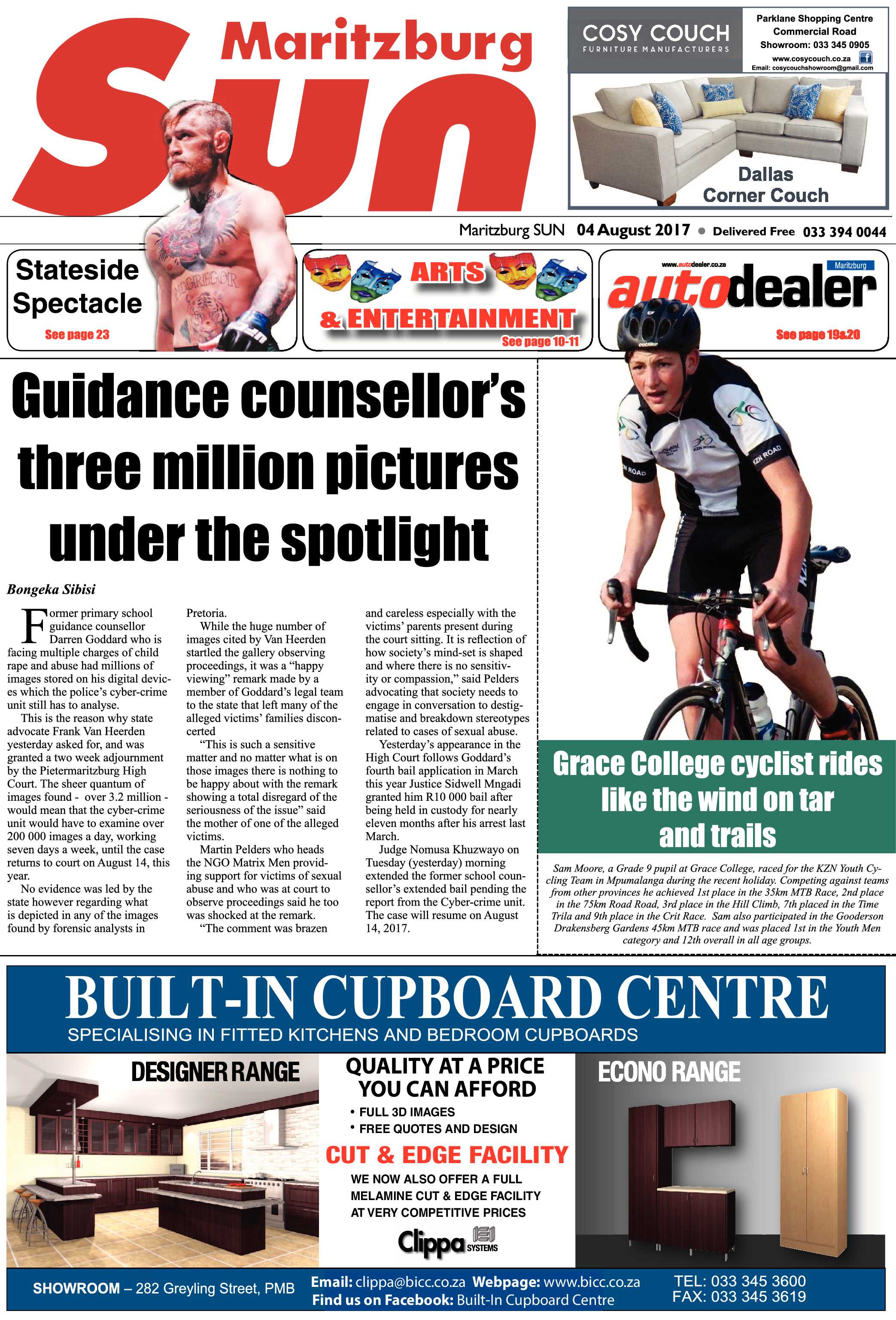 Maritzburg Sun 04-08-2017 page 1