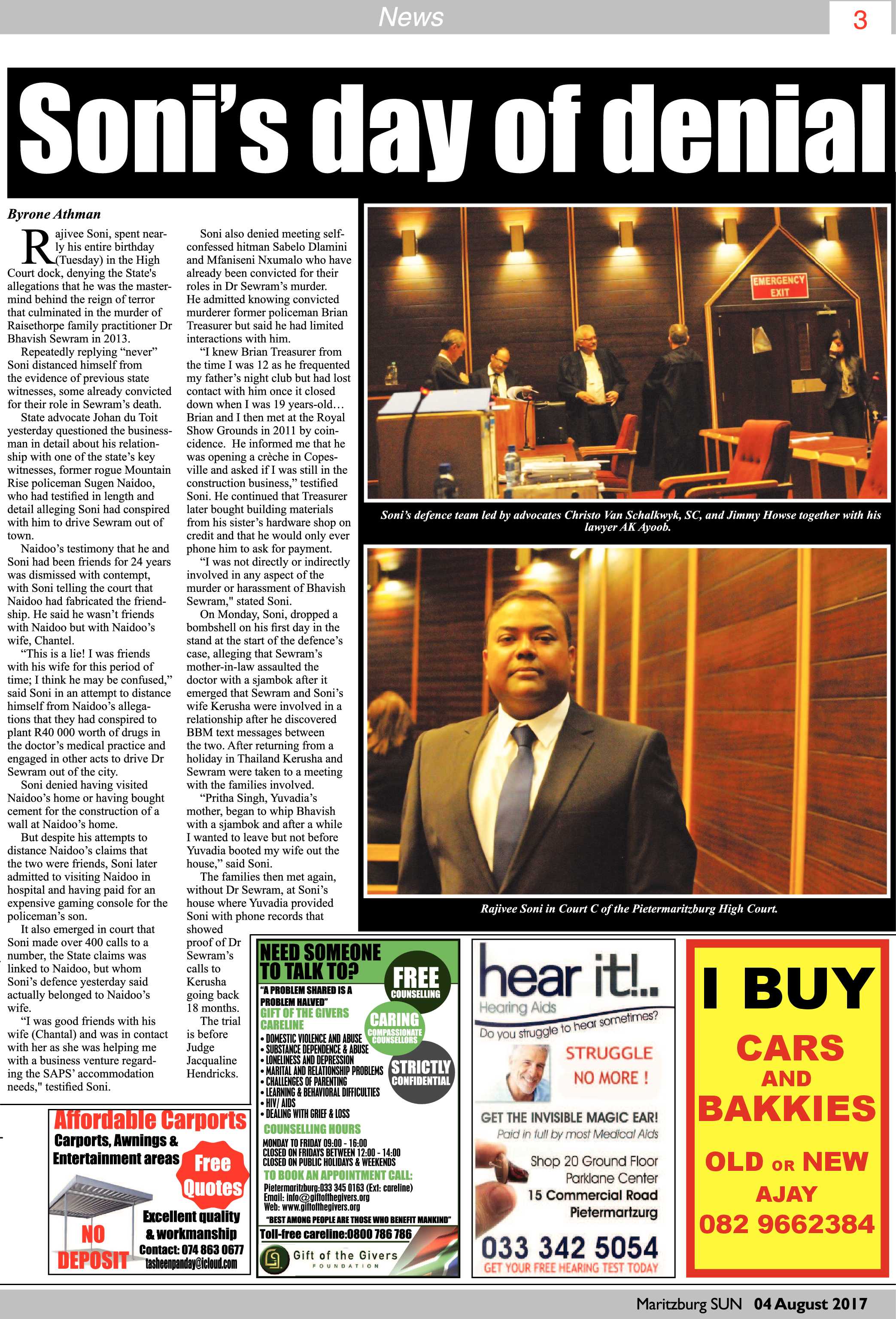 Maritzburg Sun 04-08-2017 page 3