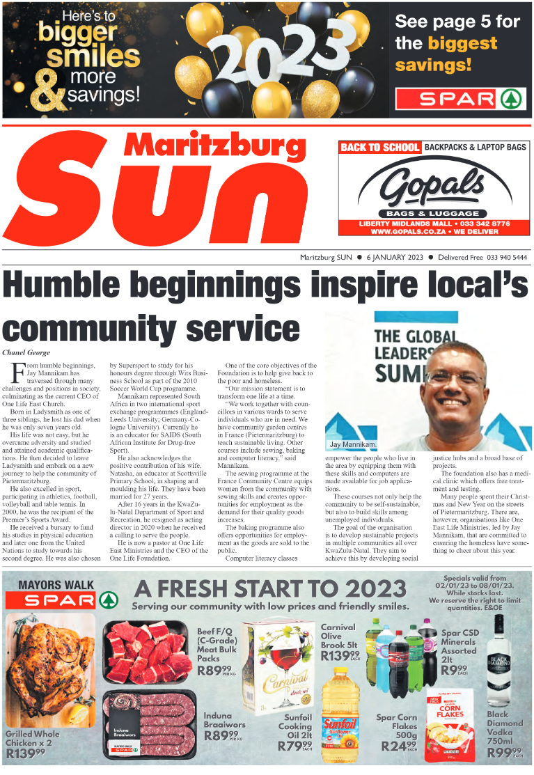 Maritzburg Sun 06.01.23 e-Edition page 1