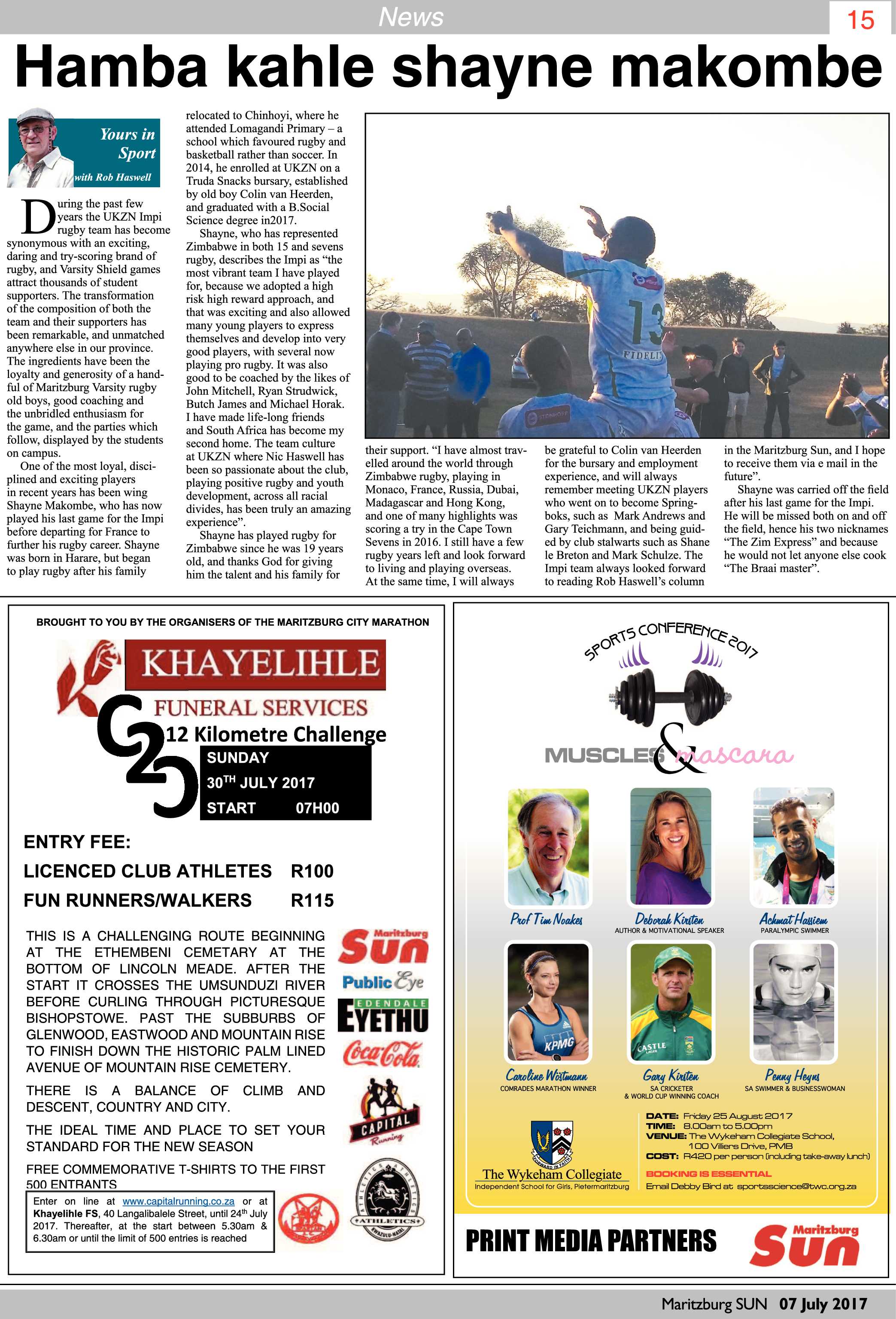 Maritzburg Sun 07-07-2017 page 15
