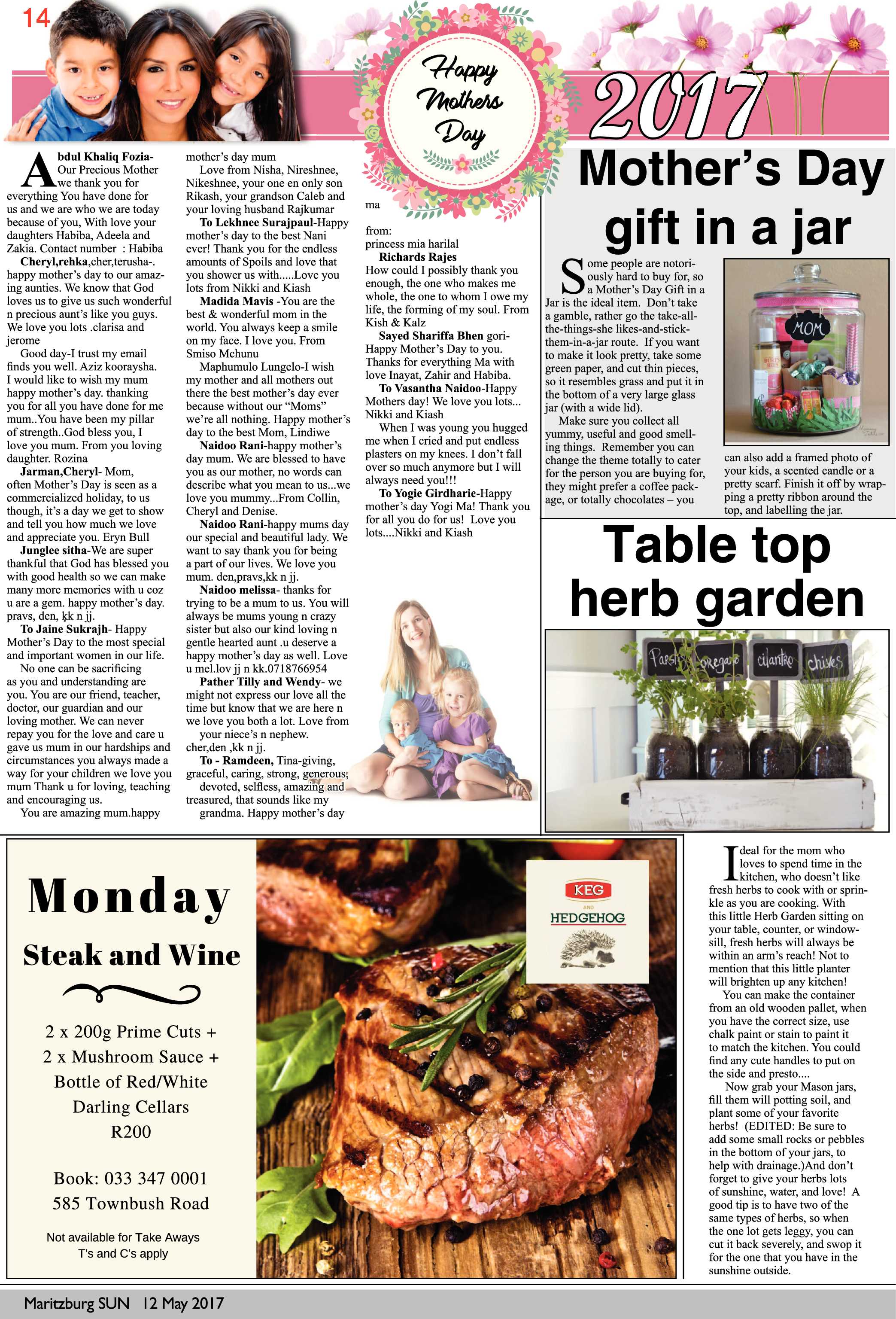 Maritzburg Sun 12-05-2017 page 14