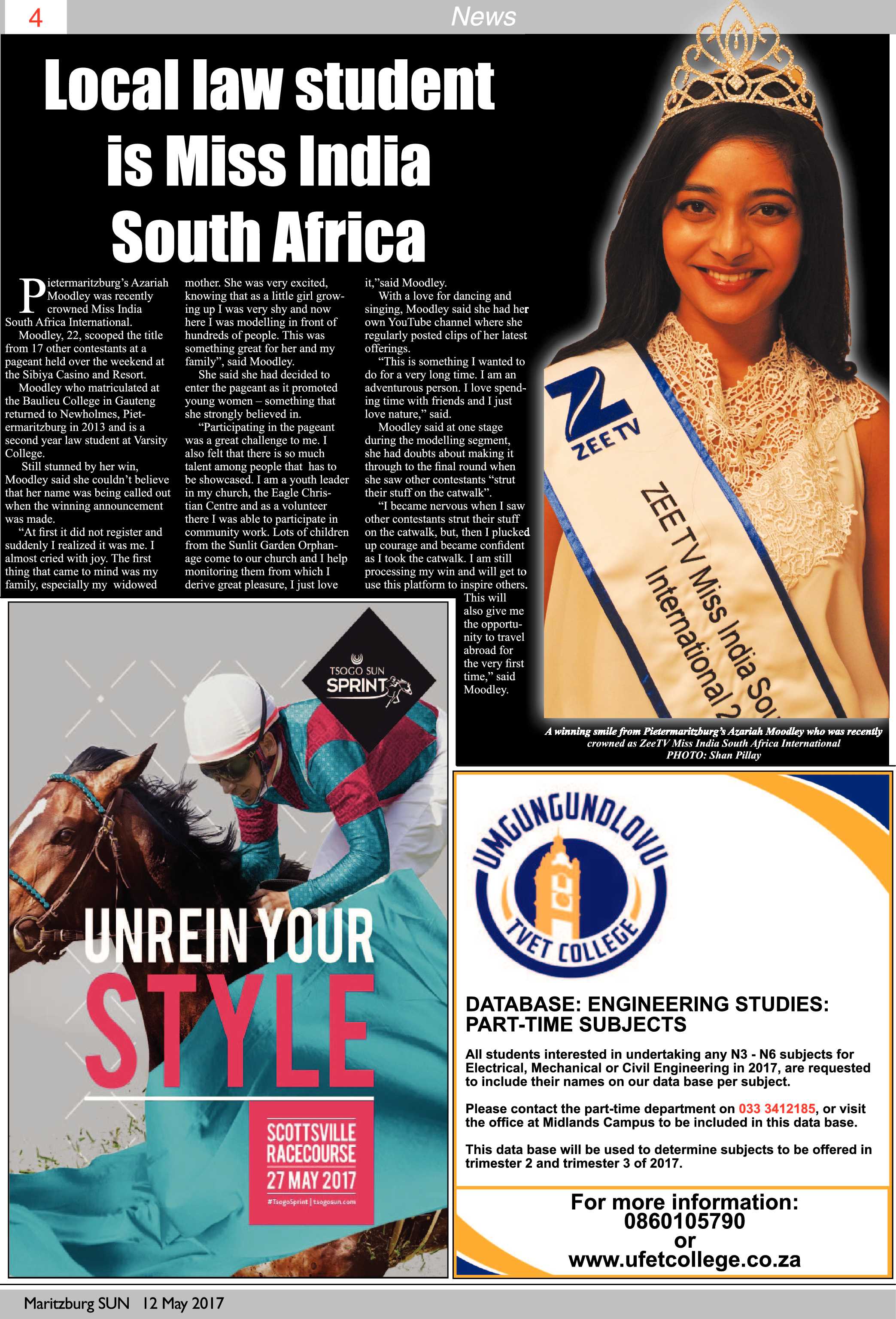 Maritzburg Sun 12-05-2017 page 4