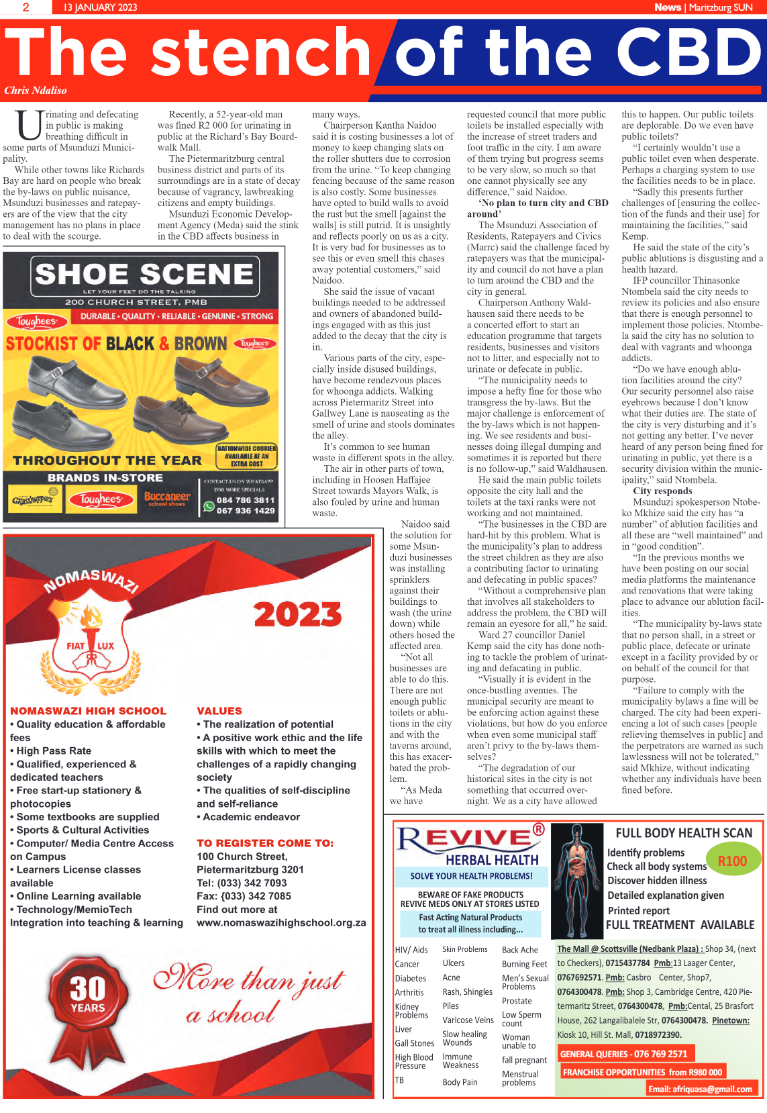 Maritzburg Sun 13.01.23 e-Edition page 2