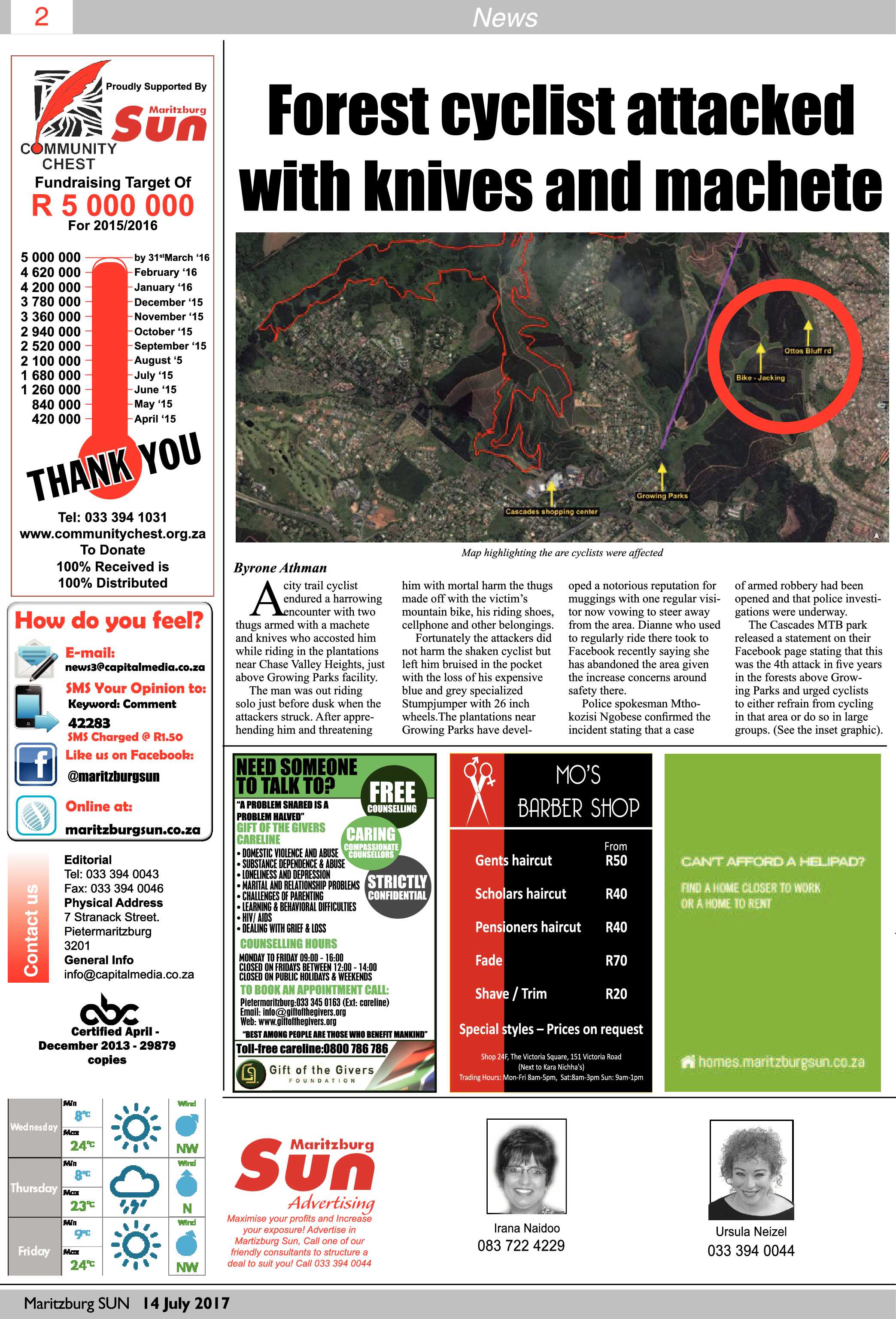 Maritzburg Sun 14-07-2017 page 2
