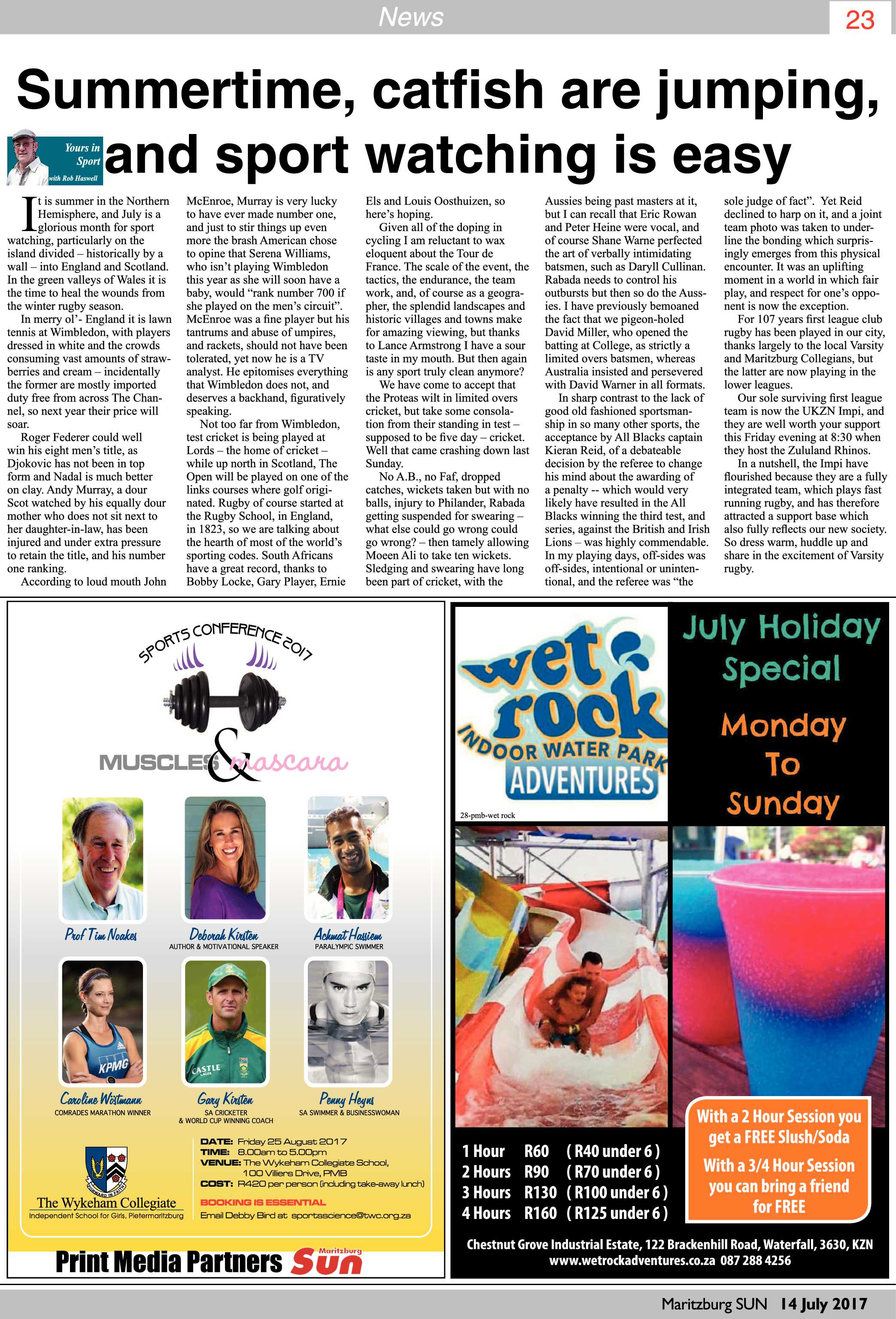 Maritzburg Sun 14-07-2017 page 23