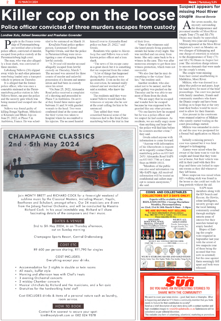 Maritzburg Sun 15.03.24 e-Edition page 2