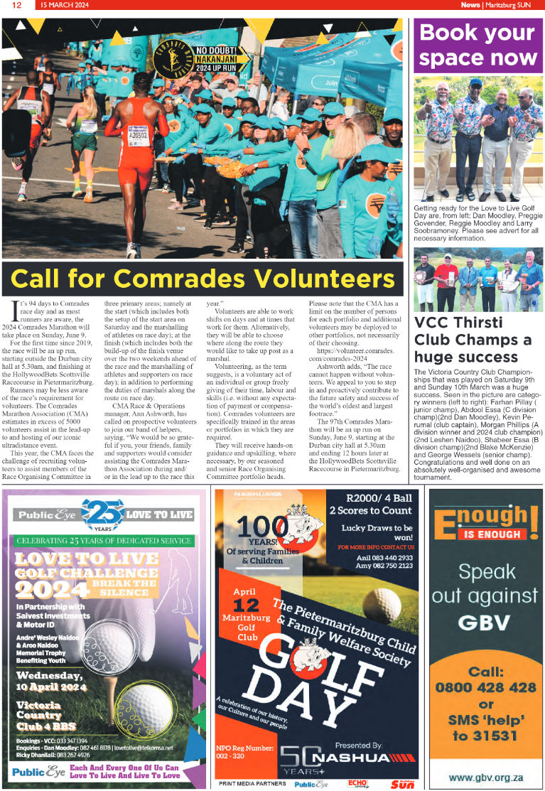 Maritzburg Sun 15.03.24 e-Edition page 20