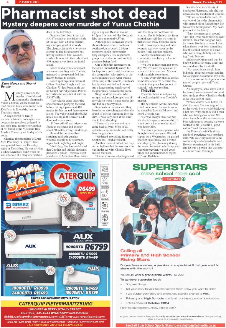 Maritzburg Sun 15.03.24 e-Edition page 4